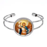 Браслет металлический, цвет серебро, Архангел Михаил C1117034