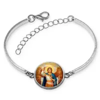 Браслет металлический, цвет серебро, Архангел Михаил C1117046