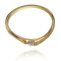 Кольцо со стразой Сваровски, размер 16 UC108-16