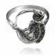 Кольцо Сова со стразами, размер 18 UC115-18