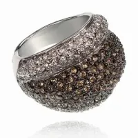 Кольцо со стразами Сваровски, размер 18 UC119-18