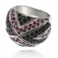 Кольцо со стразами Сваровски, размер 18 UC122-18