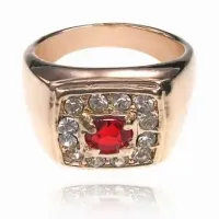 Кольцо со стразами и кристаллом Сваровски, размер 19 UC129-19