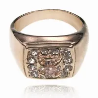 Кольцо со стразами и кристаллом Сваровски, размер 21 UC131-21