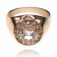 Кольцо со стразами и кристаллом Сваровски, размер 21 UC133-21