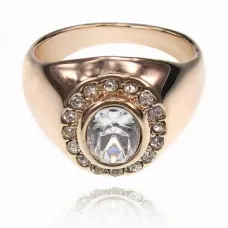 Кольцо со стразами и кристаллом Сваровски, размер 21 UC134-21