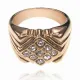Кольцо Ромб со стразами, размер 19 UC135-19
