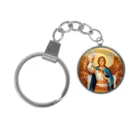 Брелок, нержавеющая сталь, с кольцом для ключей, Архангел Михаил C1117061