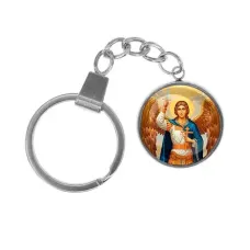 Брелок, нержавеющая сталь, с кольцом для ключей, Архангел Михаил C1117061