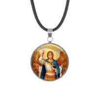 Кулон, нержавеющая сталь, со шнурком, Архангел Михаил C1117062