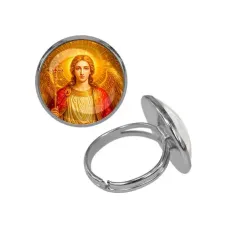 Кольцо металлическое, цвет серебро, Архангел Михаил C1118015
