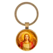 Круглый брелок, цвет бронза, Архангел Михаил C1118017