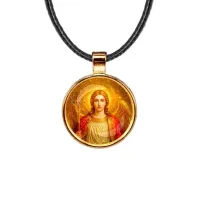 Кулон, цвет золото, со шнурком, Архангел Михаил C1118033
