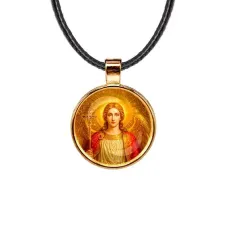 Кулон, цвет золото, со шнурком, Архангел Михаил C1118033