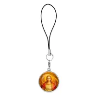 Подвеска для телефона, цвет серебро, со шнурком, Архангел Михаил C1118060