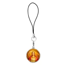 Подвеска для телефона, цвет серебро, со шнурком, Архангел Михаил C1118060