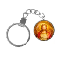 Брелок, нержавеющая сталь, с кольцом для ключей, Архангел Михаил C1118061