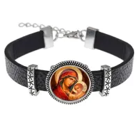 Кожаный браслет, Богородица с Иисусом C1119011