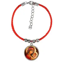 Браслет из красного шнура, Богородица с Иисусом C1119047