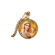 Кулон, цвет бронза, с цепочкой, Богородица с Иисусом C1120028