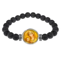 Браслет из лавы, Богородица с Иисусом C1121003