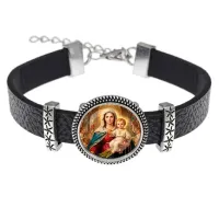 Кожаный браслет, Богородица с Иисусом C1122011