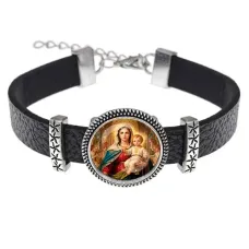 Кожаный браслет, Богородица с Иисусом C1122011