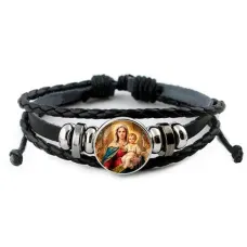 Кожаный браслет, Богородица с Иисусом C1122012