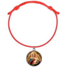 Браслет из красного шнура, Богородица с Иисусом C1122052