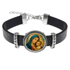 Кожаный браслет, Богородица с Иисусом C1123011