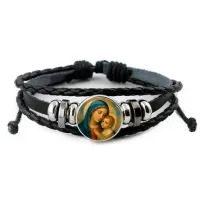Кожаный браслет, Богородица с Иисусом C1123012