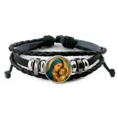 Кожаный браслет, Богородица с Иисусом C1123012