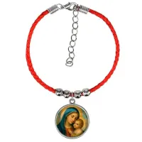 Браслет из красного шнура, Богородица с Иисусом C1123047
