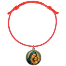Браслет из красного шнура, Богородица с Иисусом C1123052