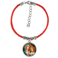 Браслет из красного шнура, Богородица с Иисусом C1124047