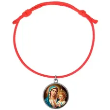 Браслет из красного шнура, Богородица с Иисусом C1124052