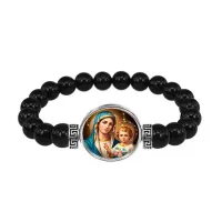 Браслет из чёрного агата, Богородица с Иисусом C1124056