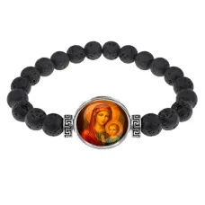 Браслет из лавы, Матерь Божья с Иисусом C1125003