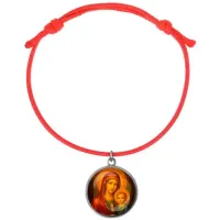 Браслет из красного шнура, Матерь Божья с Иисусом C1125052