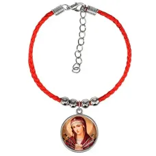 Браслет из красного шнура, Матерь божья семистрельная C1126047