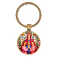 Круглый брелок, цвет бронза, Вера, Надежда, Любовь, Софья C1127017