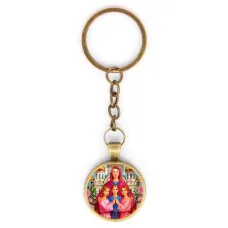 Круглый брелок, цвет бронза, с цепочкой, Вера, Надежда, Любовь, Софья C1127018