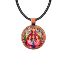 Кулон, цвет медь, со шнурком, Вера, Надежда, Любовь, Софья C1127031