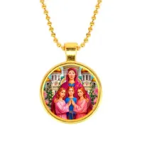 Кулон, цвет золото, с цепочкой, Вера, Надежда, Любовь, Софья C1127032