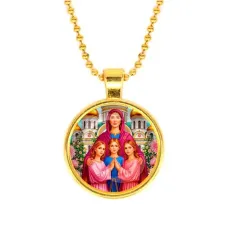 Кулон, цвет золото, с цепочкой, Вера, Надежда, Любовь, Софья C1127032