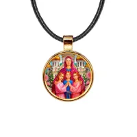 Кулон, цвет золото, со шнурком, Вера, Надежда, Любовь, Софья C1127033