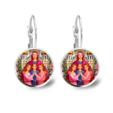 Серьги металлические, Вера, Надежда, Любовь, Софья C1127038
