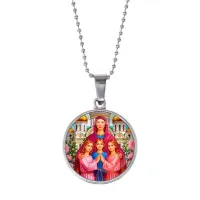 Кулон, цвет серебро, с цепочкой, Вера, Надежда, Любовь, Софья C1127053