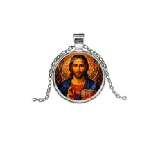 Кулон, цвет серебро, с цепочкой, Иисус Христос C1128026