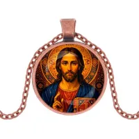 Кулон, цвет медь, с цепочкой, Иисус Христос C1128030